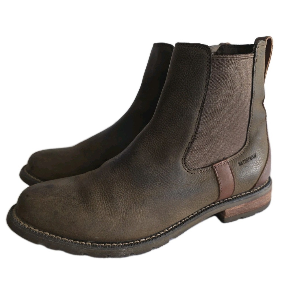 Ariat Boots Womens Size 9 Brown Leather Chelsea Ankle Pull On Wexford Waterproof